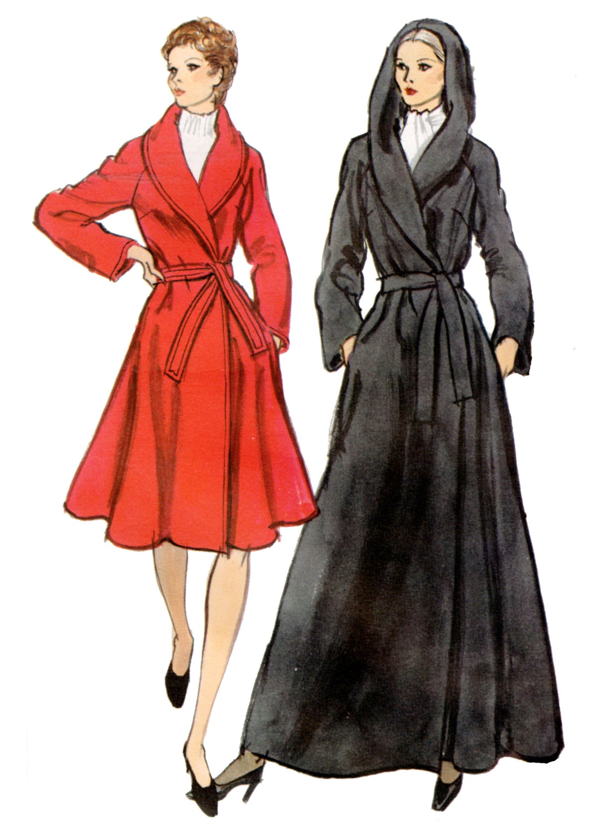 Patron Vogue n°2145 – Manteau portefeuille à ceinture
