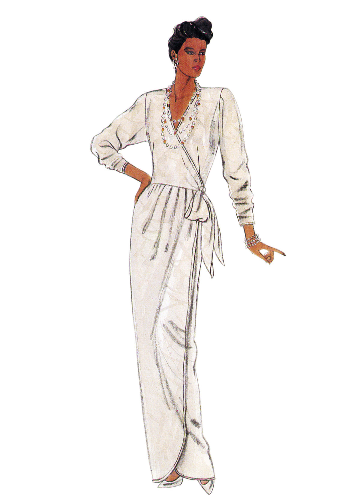 Patron Vogue n°2169 – Robe portefeuille vintage Diane von Furstenberg