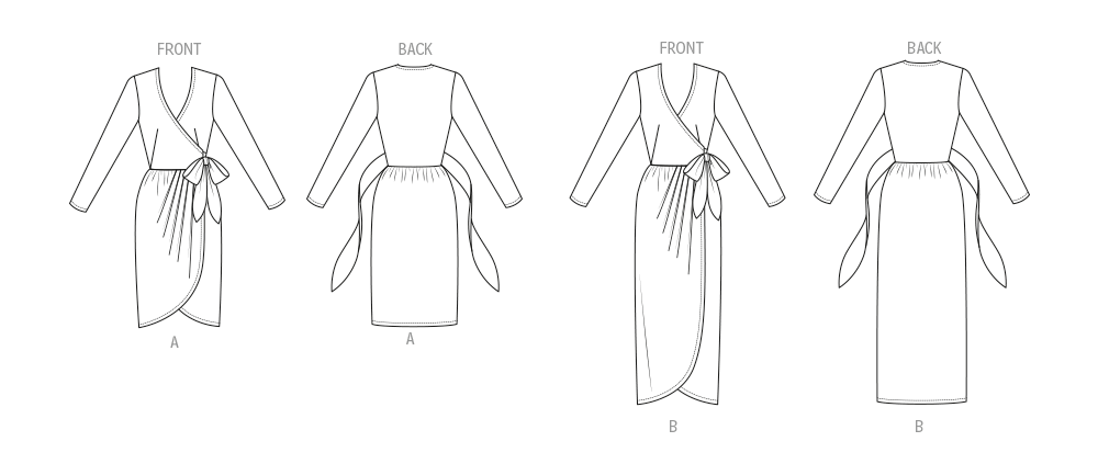 Patron Vogue n°2169 – Robe portefeuille vintage Diane von Furstenberg