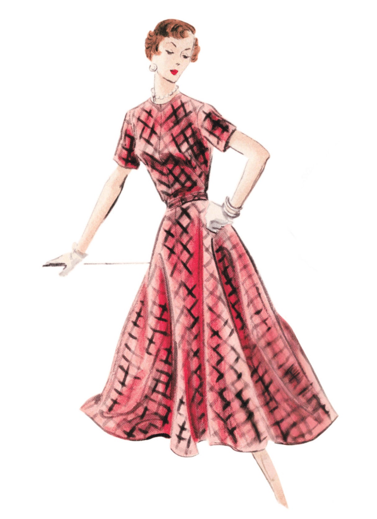 Patron Vogue n°2170 – Robe vintage années 1950 à col amovible