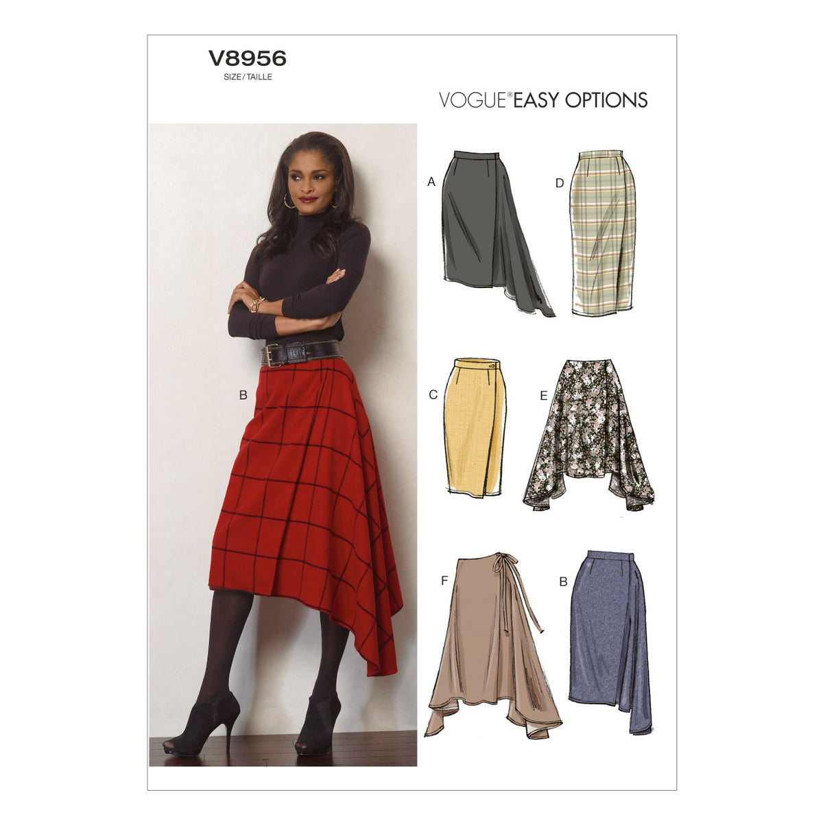 Patron Vogue n°8956 - Jupe portefeuille femme – Coupons Couture