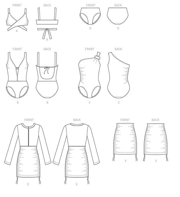Patron Vogue n°9192 - Maillots de bain et sortie de bain