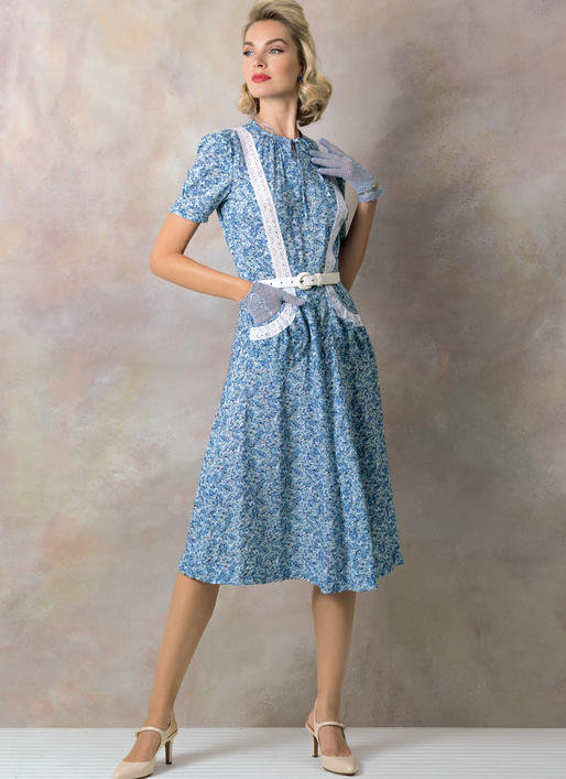 Patron Vogue n°9294 - Robe ajustée style années 1930 avec variations d'encolure