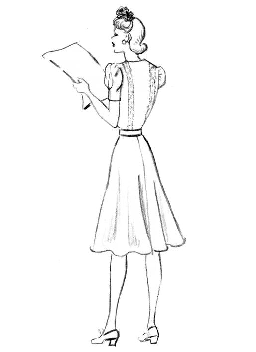 Patron Vogue n°9294 - Robe ajustée style années 1930 avec variations d'encolure