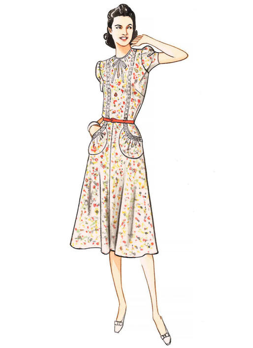 Patron Vogue n°9294 - Robe ajustée style années 1930 avec variations d'encolure