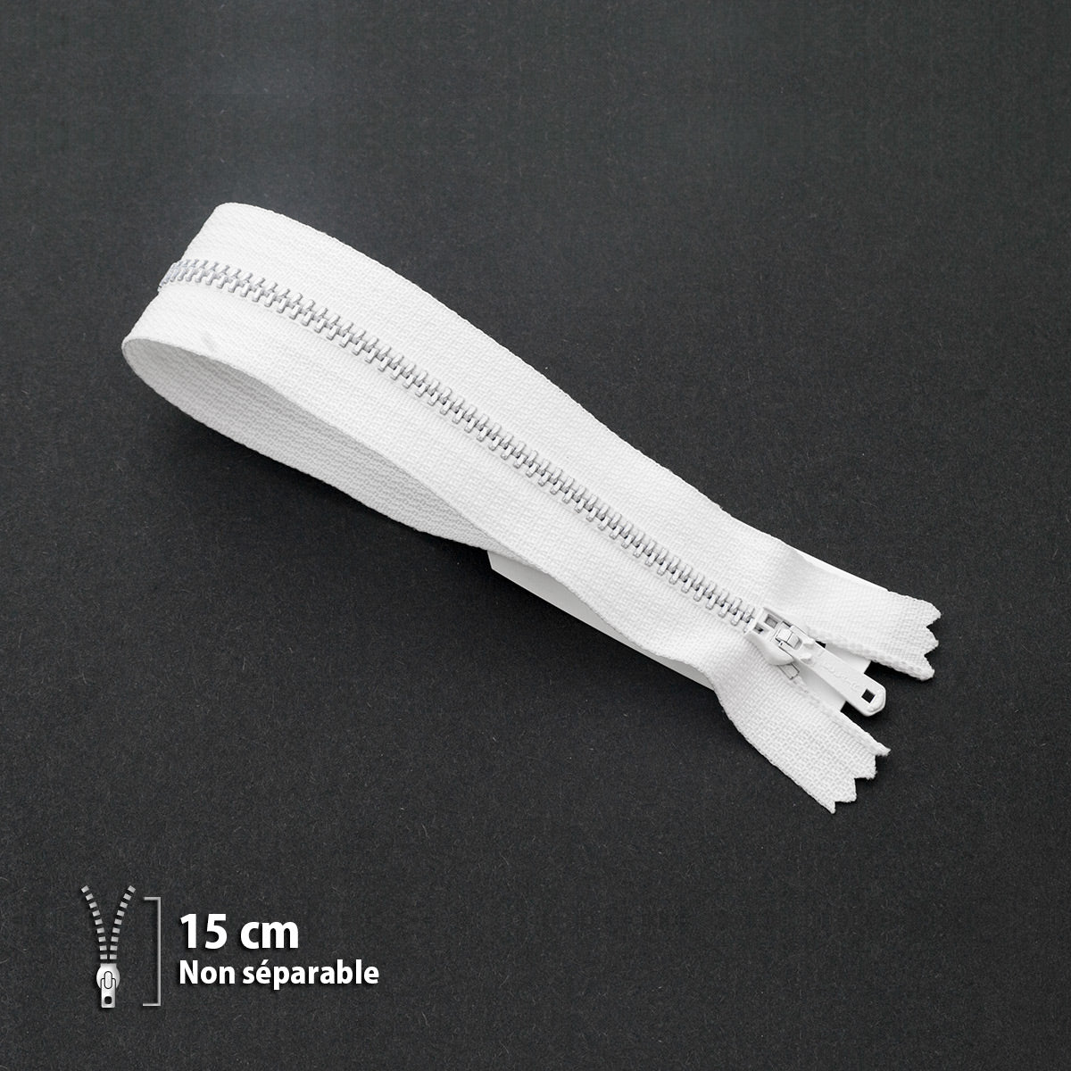 Fermeture éclair non séparable Prym Z13 blanc – maille métallique 4 mm