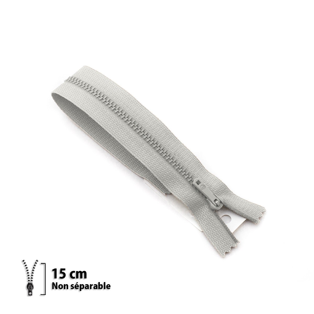 Fermeture éclair non séparable Prym Z13 gris clair – maille métallique 4 mm