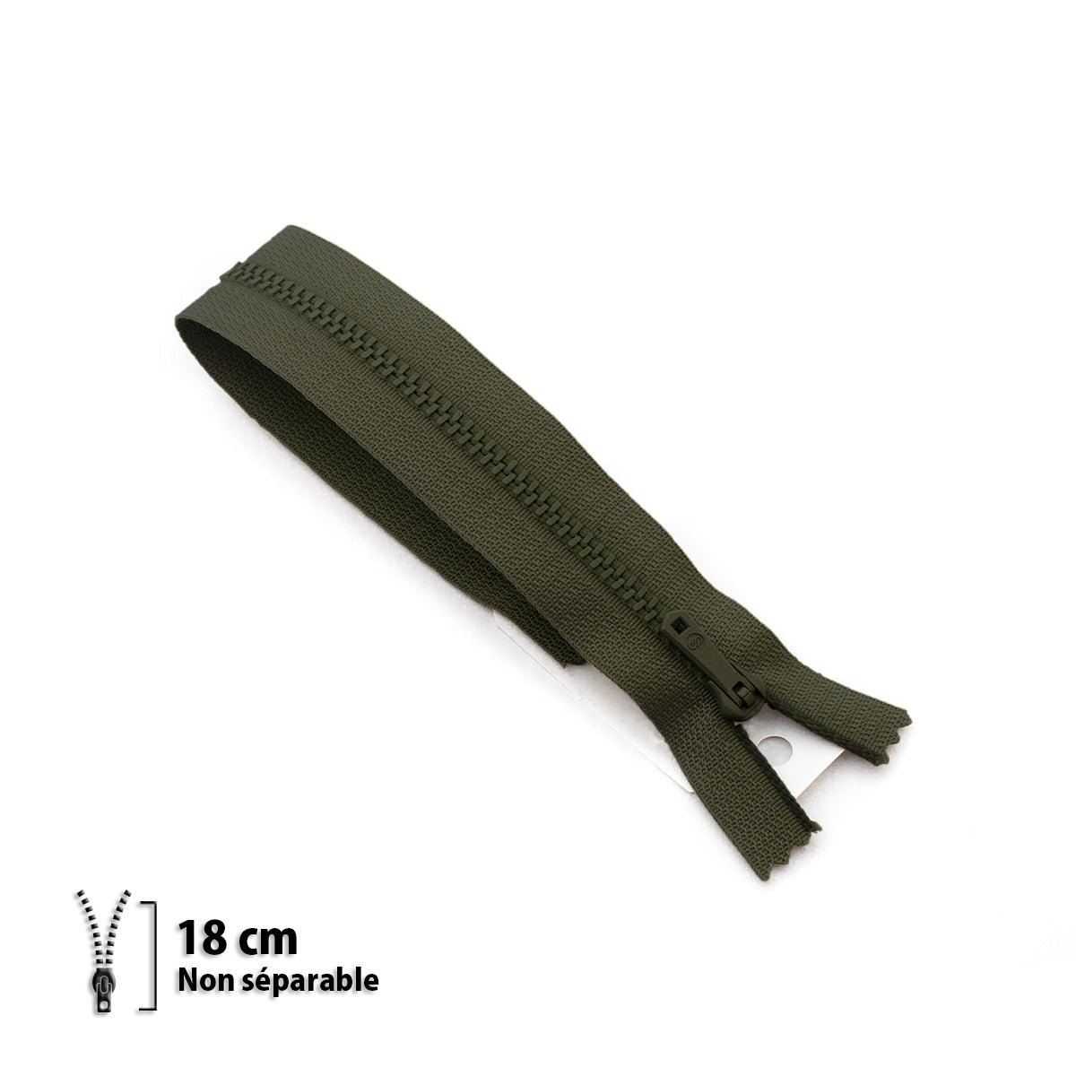 Fermeture éclair non séparable Prym Z13 kaki – maille métallique 4 mm