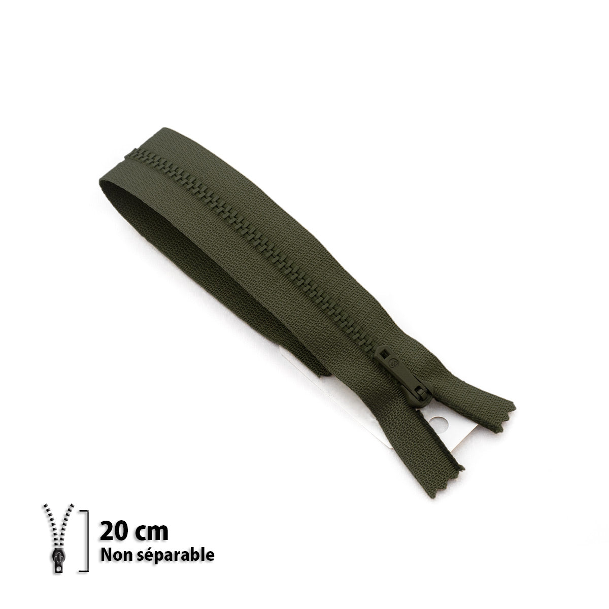Fermeture éclair non séparable Prym Z13 kaki – maille métallique 4 mm