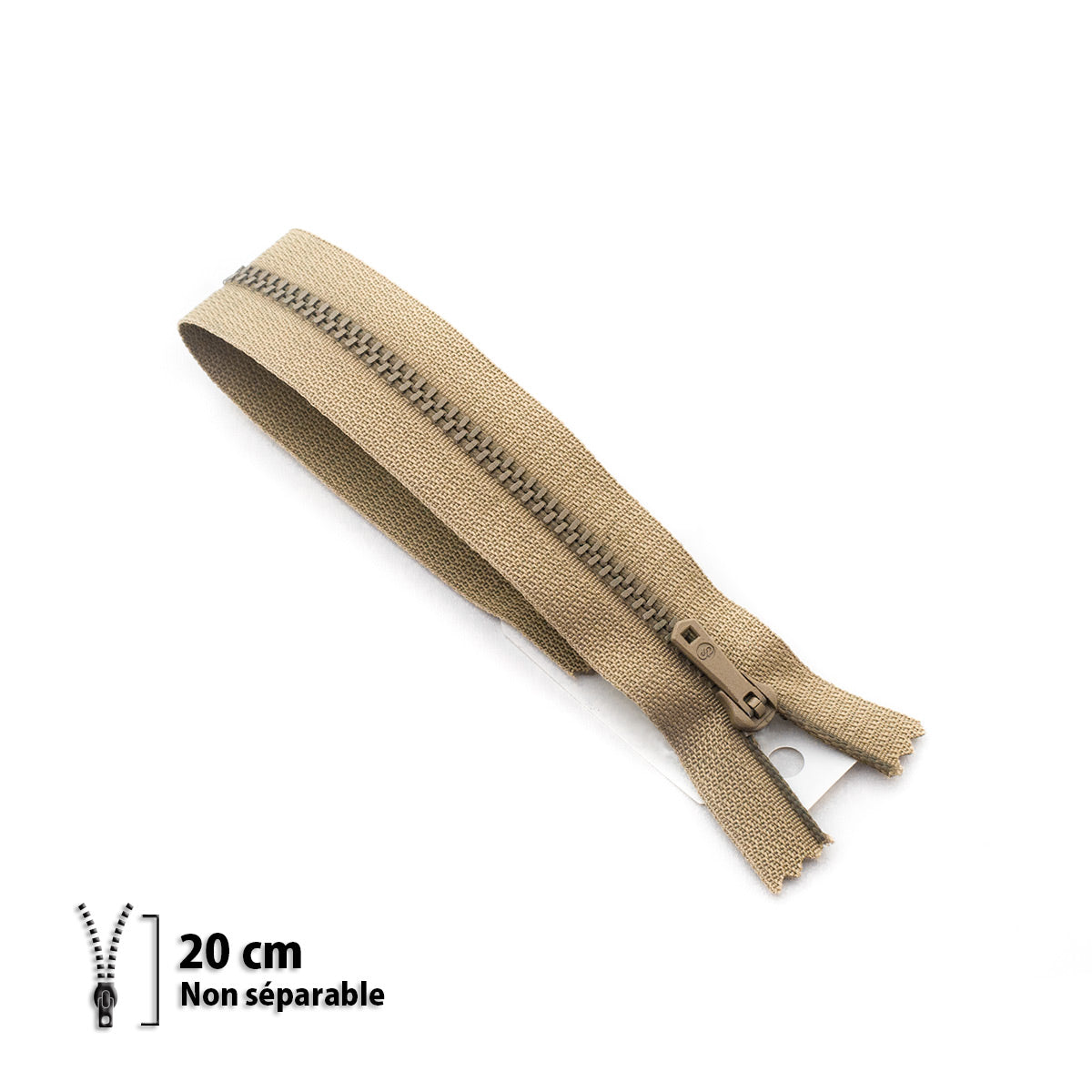 Fermeture éclair non séparable Prym Z13 beige – maille métallique 4 mm