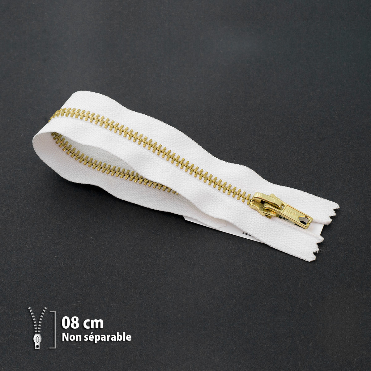 Fermeture éclair non séparable Prym Z14 blanc – maille laiton 6 mm