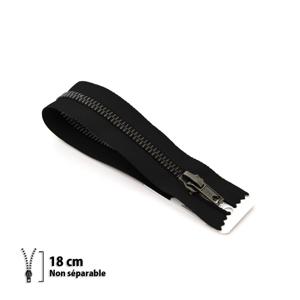 Fermeture éclair non séparable Prym Z14 noir – maille laiton 6 mm