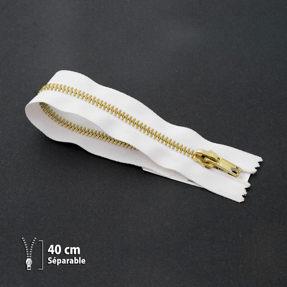 Fermeture éclair séparable Prym Z19 blanc – maille métallique 6 mm