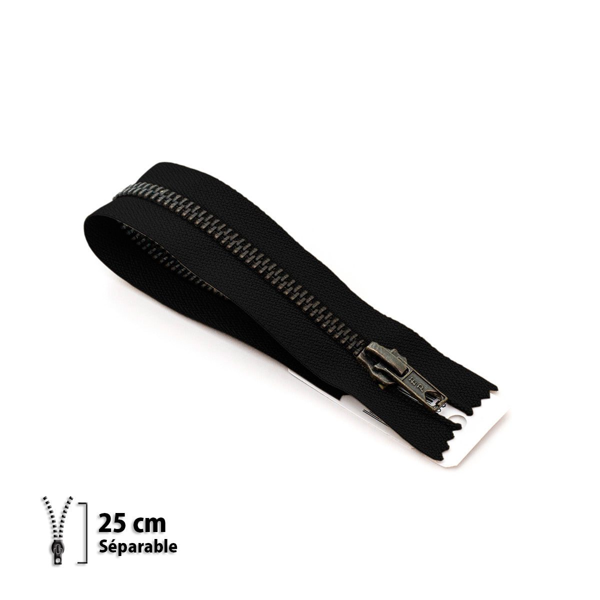 Fermeture éclair séparable Prym Z19 noire – maille métallique 6 mm