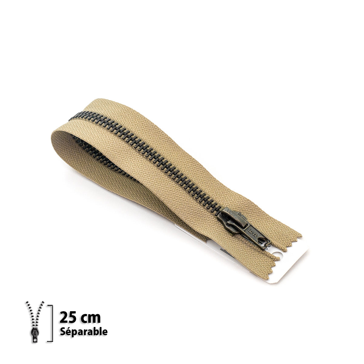 Fermeture éclair séparable Prym Z19 beige – maille métallique 6 mm