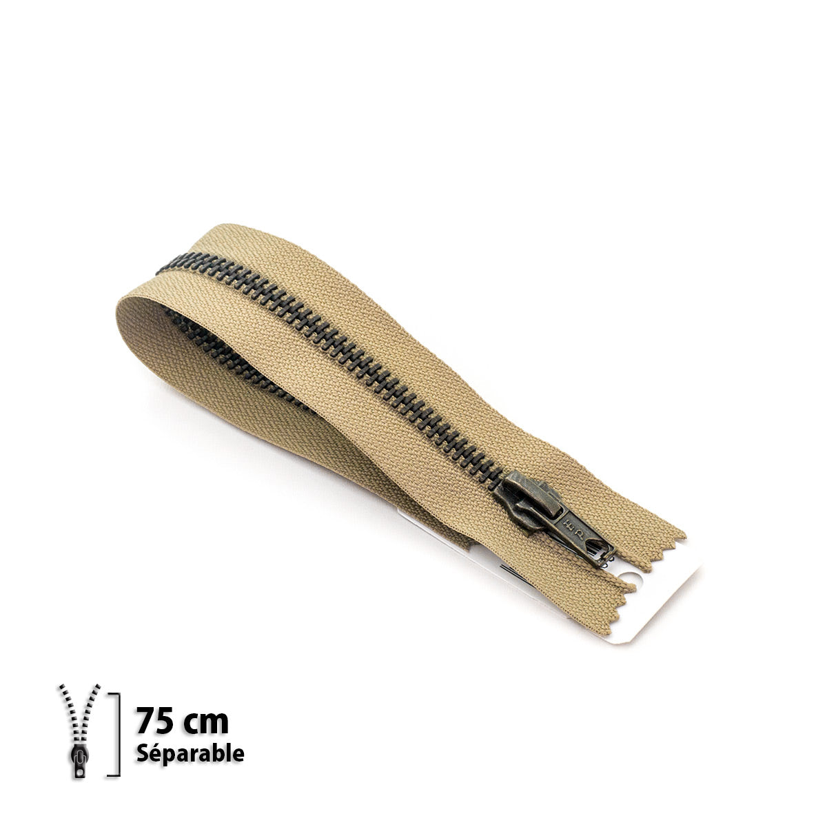 Fermeture éclair séparable Prym Z19 beige – maille métallique 6 mm