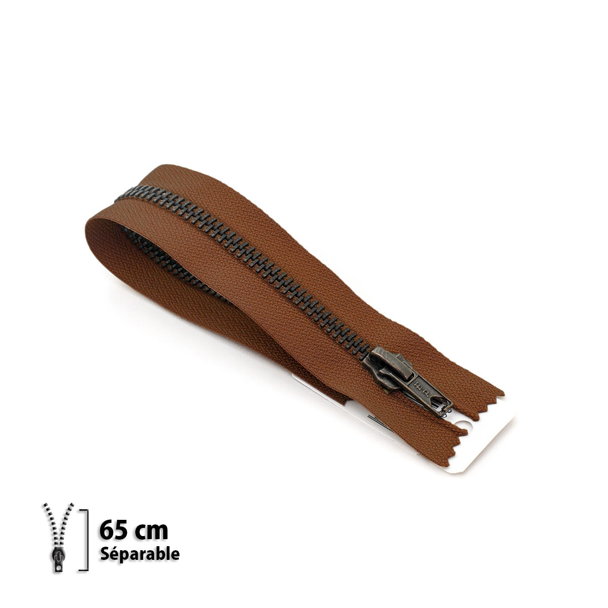 Fermeture éclair séparable Prym Z19 chocolat – maille métallique 6 mm