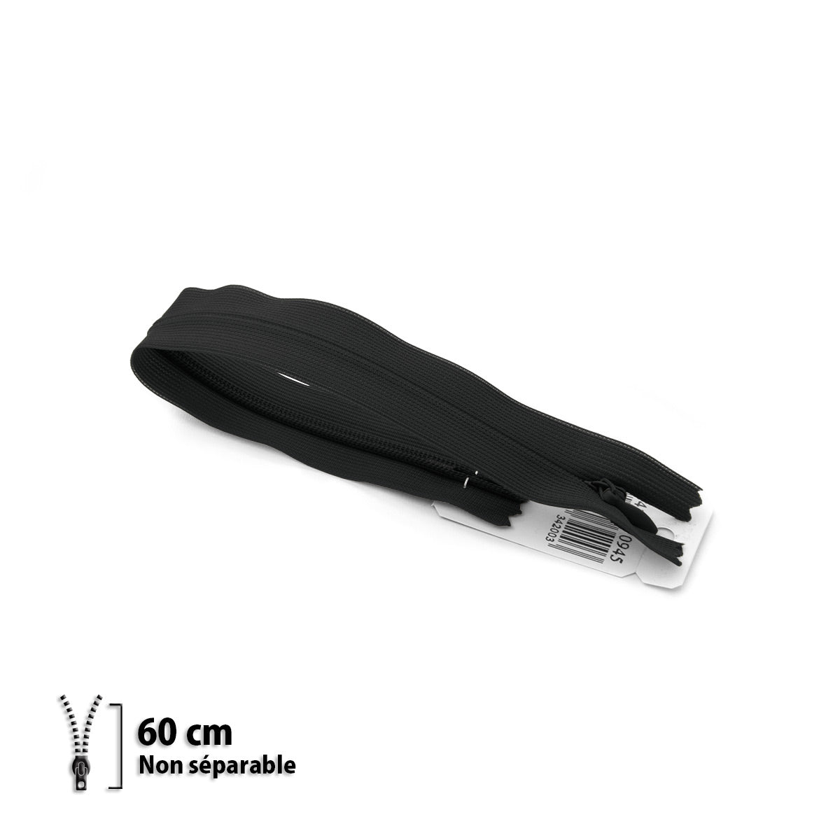 Fermeture éclair invisible non séparable Prym Z41 noir – maille 4 mm