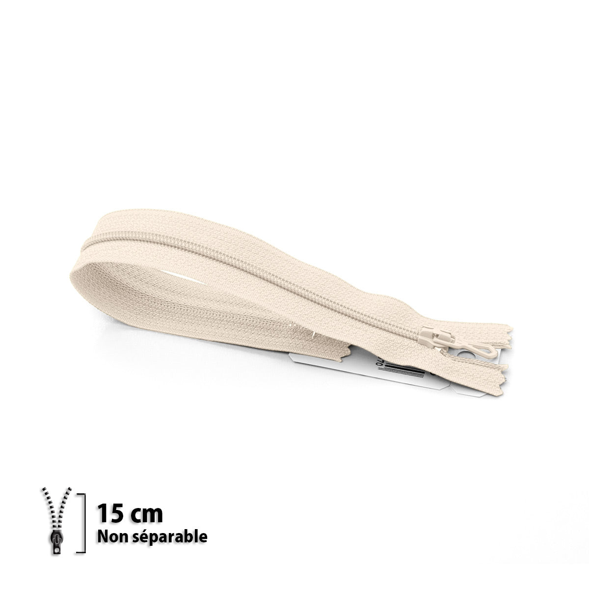 Fermeture éclair non séparable Prym Z51 blanc cassé – maille nylon 4 mm