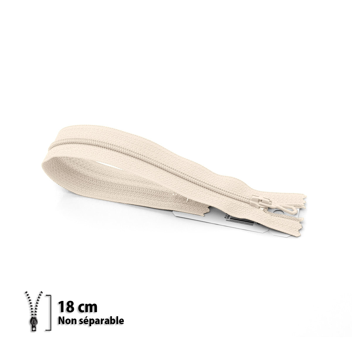 Fermeture éclair non séparable Prym Z51 blanc cassé – maille nylon 4 mm