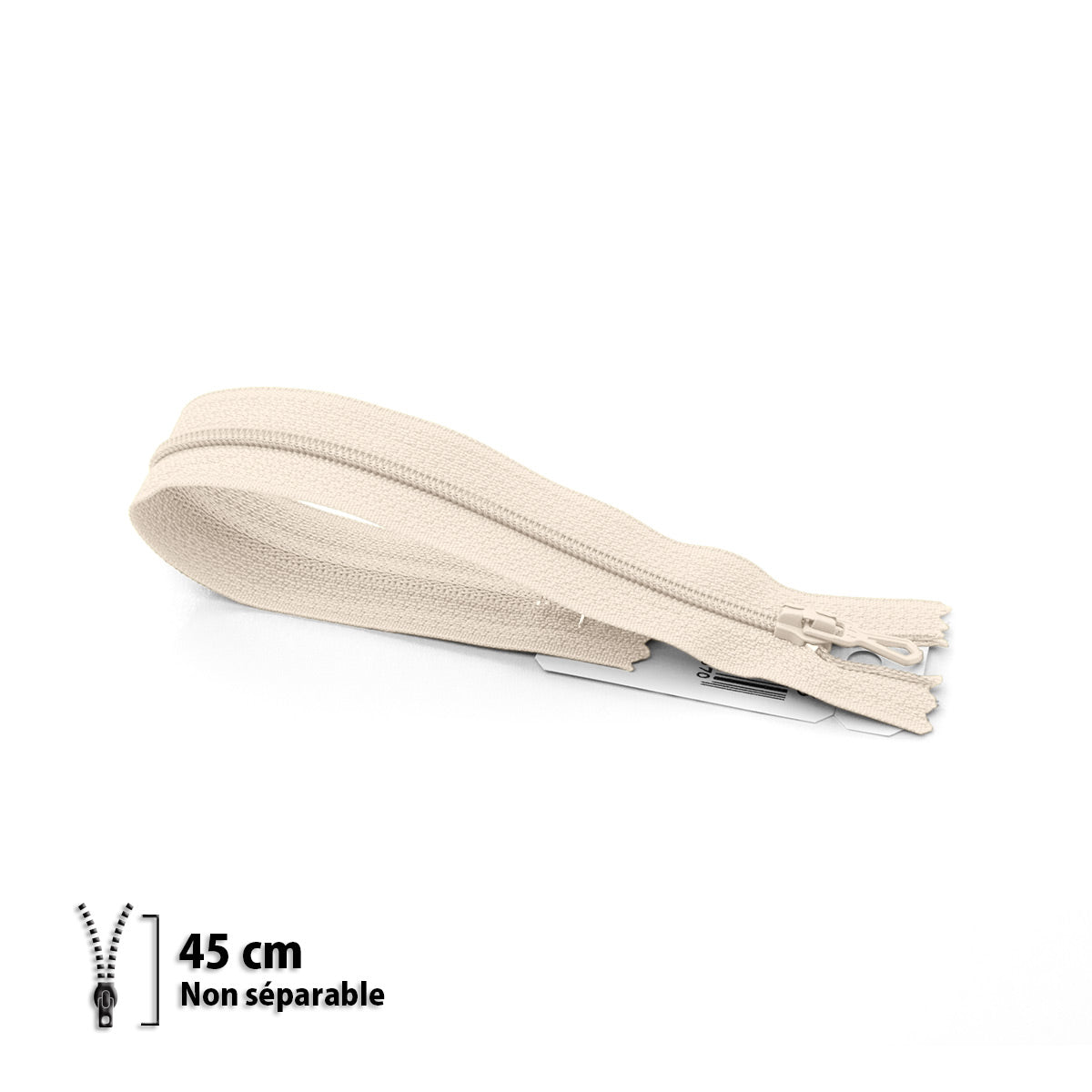Fermeture éclair non séparable Prym Z51 blanc cassé – maille nylon 4 mm