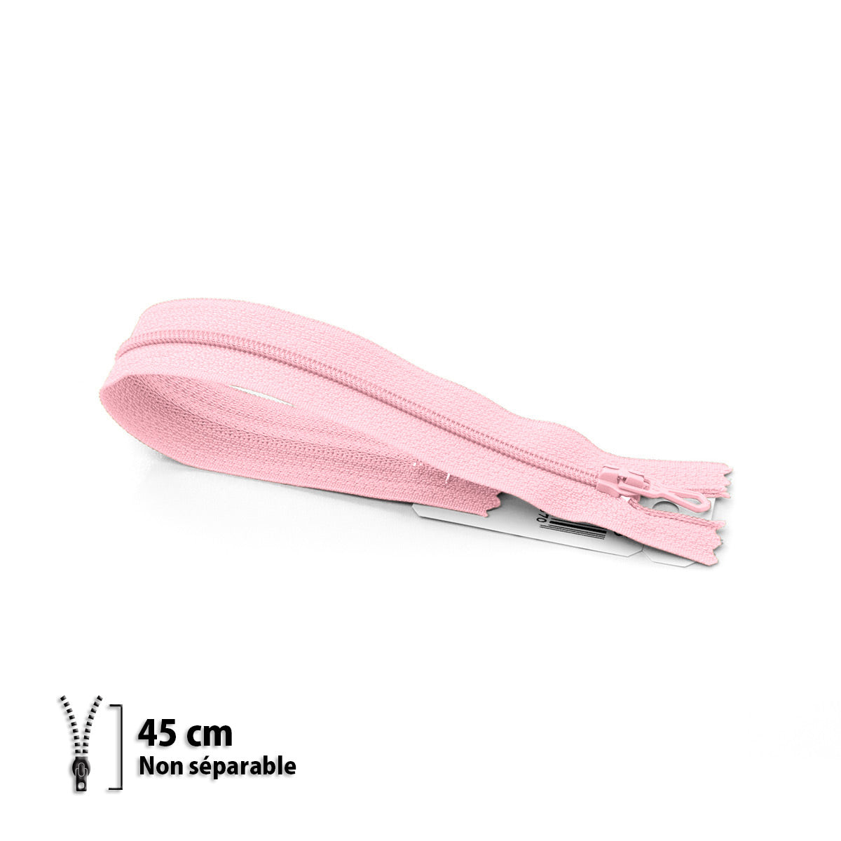 Fermeture éclair non séparable Prym Z51 rose – maille nylon 4 mm