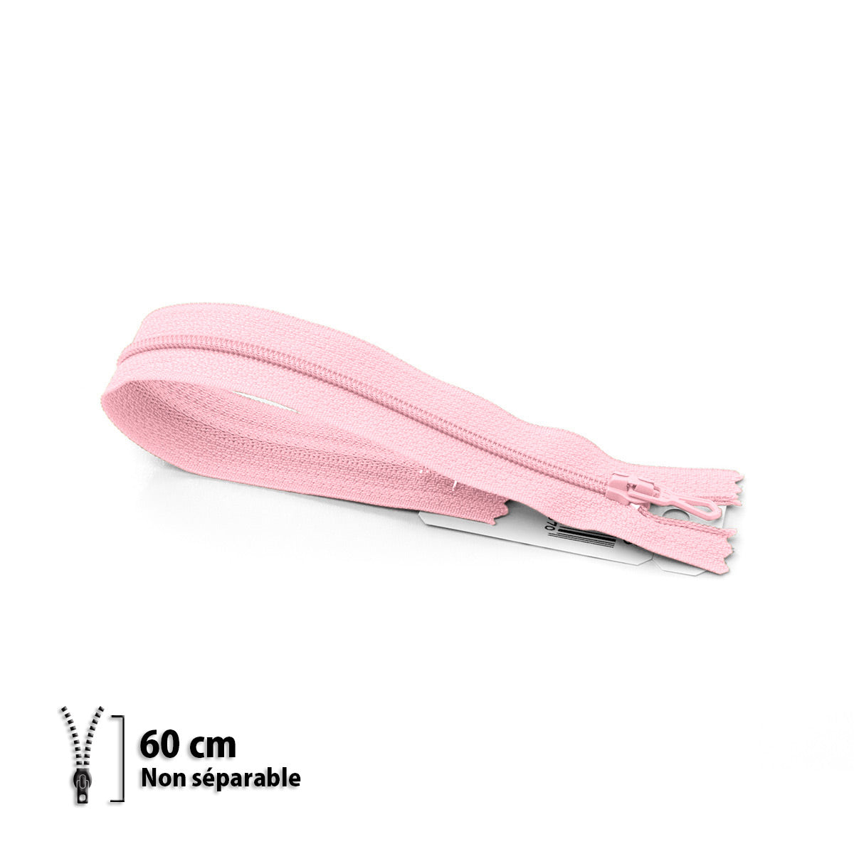 Fermeture éclair non séparable Prym Z51 rose – maille nylon 4 mm