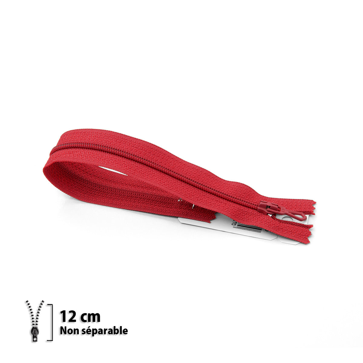 Fermeture éclair non séparable Prym Z51 rouge – maille nylon 4 mm