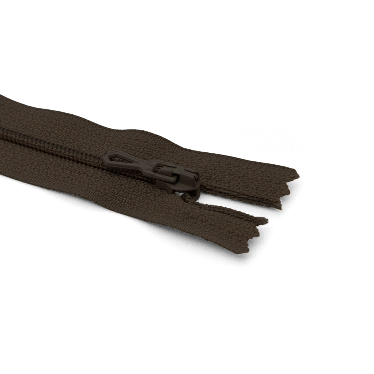 Fermeture éclair non séparable Prym Z51 marron – maille nylon 4 mm