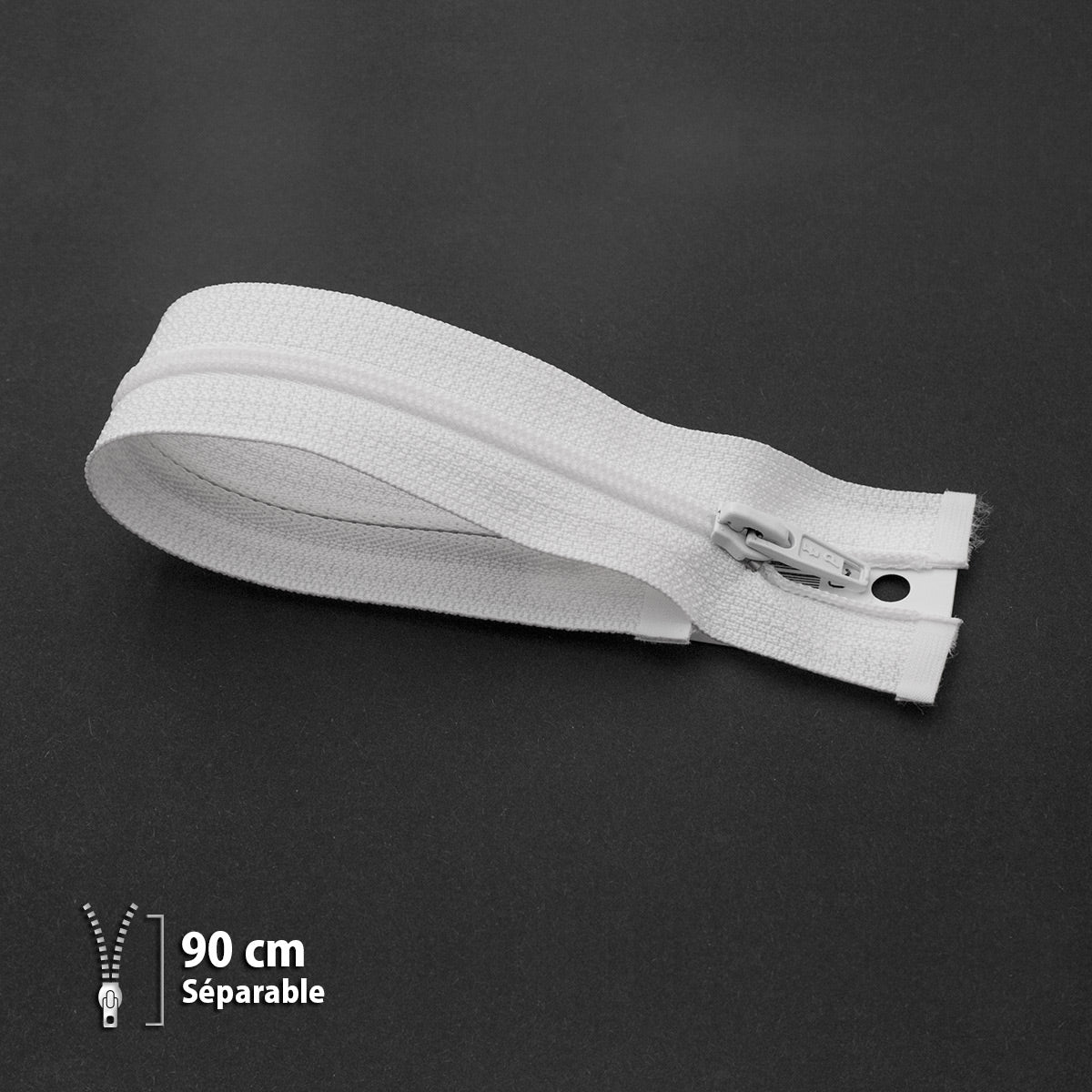Fermeture éclair séparable Prym Z52 blanc – maille nylon 6 mm