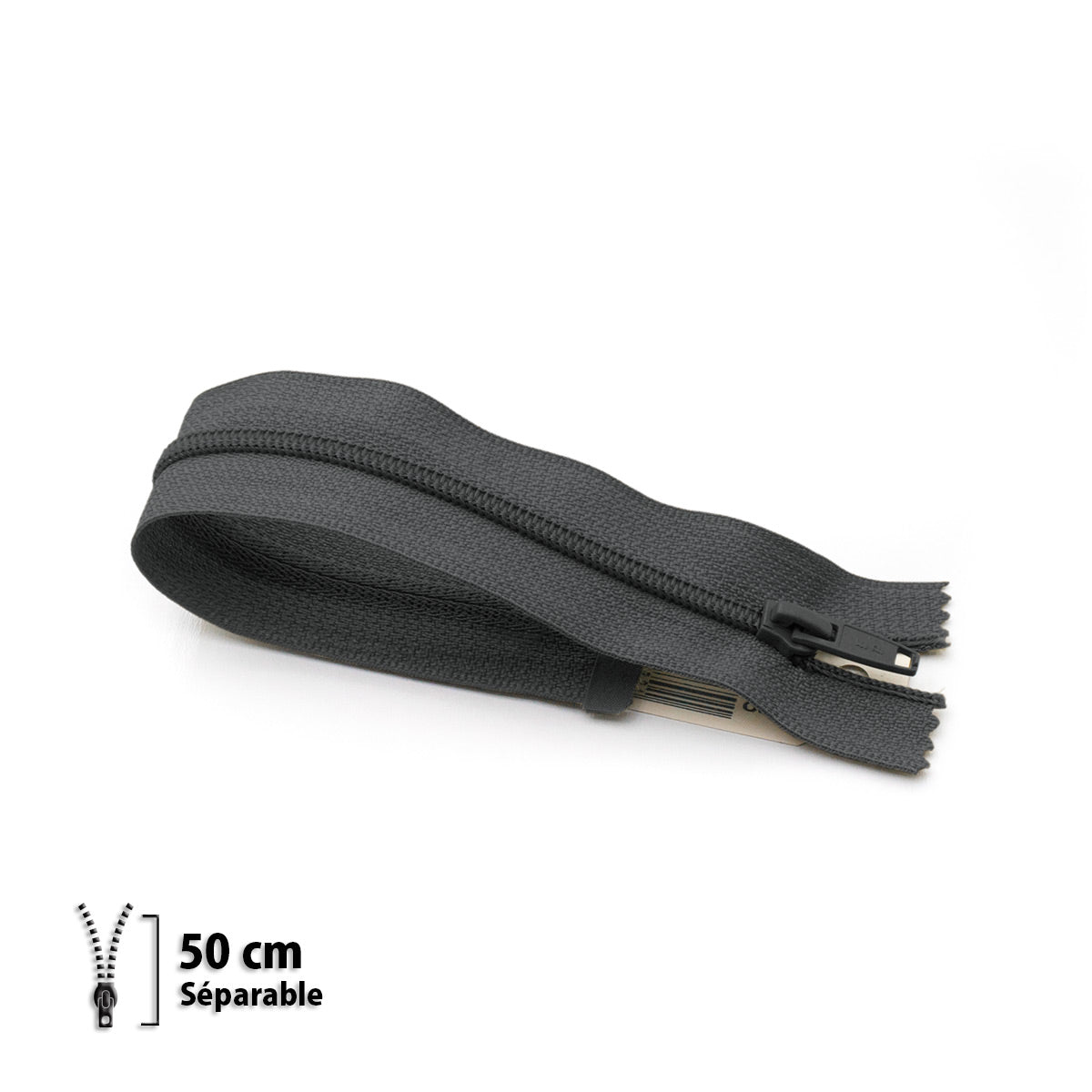 Fermeture éclair séparable Prym Z52 anthracite – maille nylon 6 mm