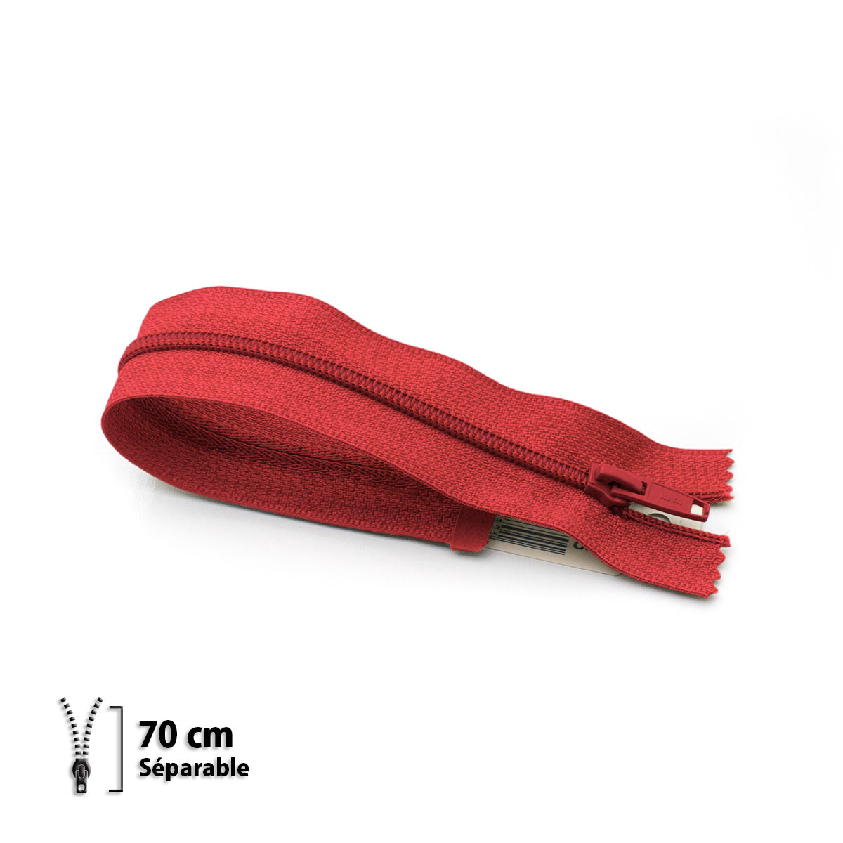 Fermeture éclair séparable Prym Z52 rouge – maille nylon 6 mm