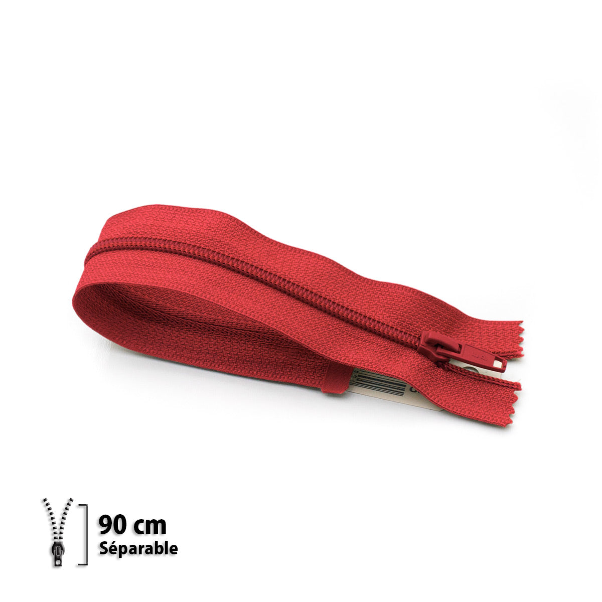 Fermeture éclair séparable Prym Z52 rouge – maille nylon 6 mm