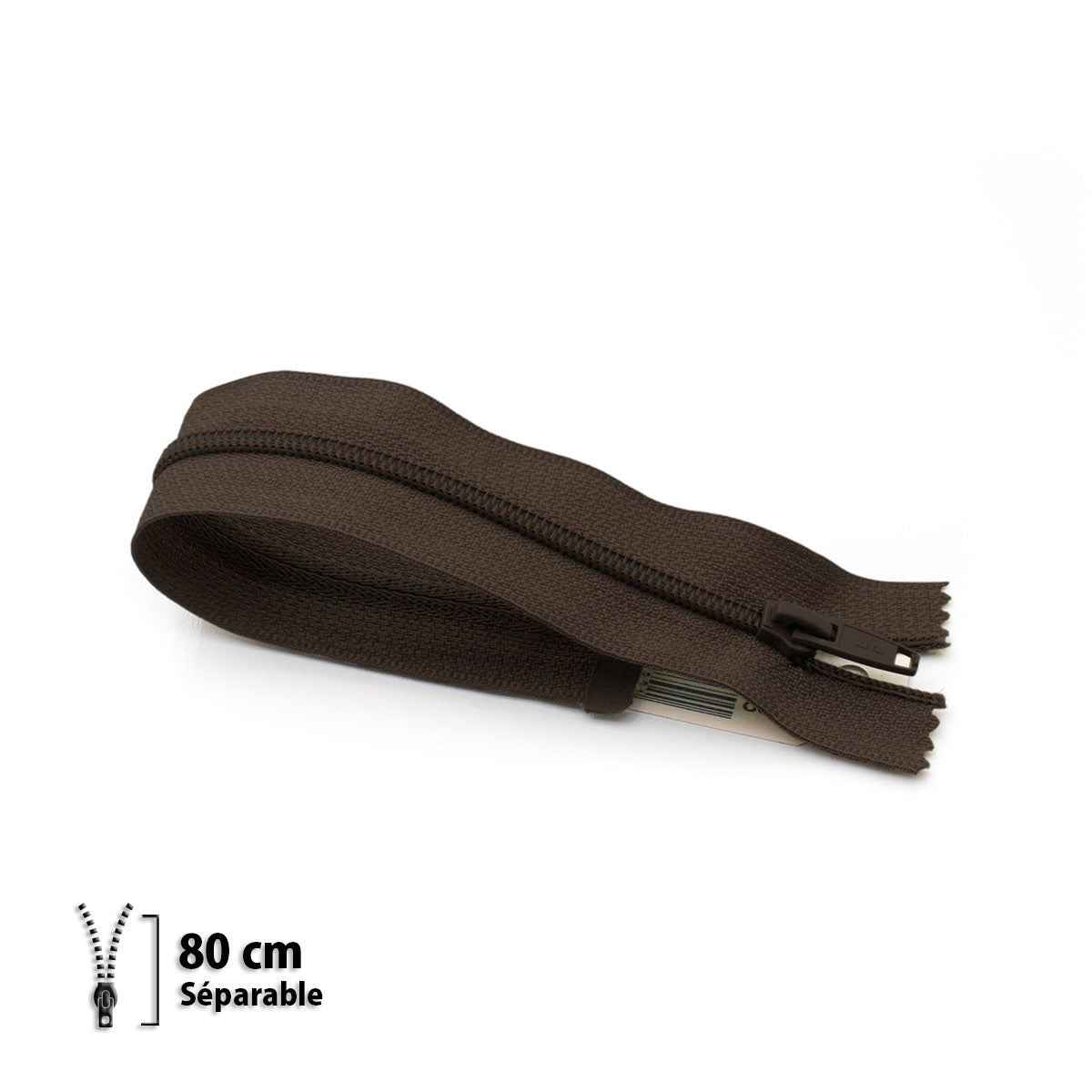 Fermeture éclair séparable Prym Z52 marron – maille nylon 6 mm