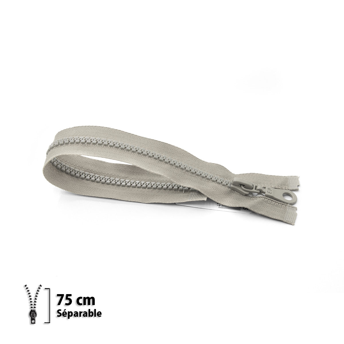 Fermeture Éclair Injectée Séparable Z54 Éclair-Prym – Gris Clair - maille 6 mm