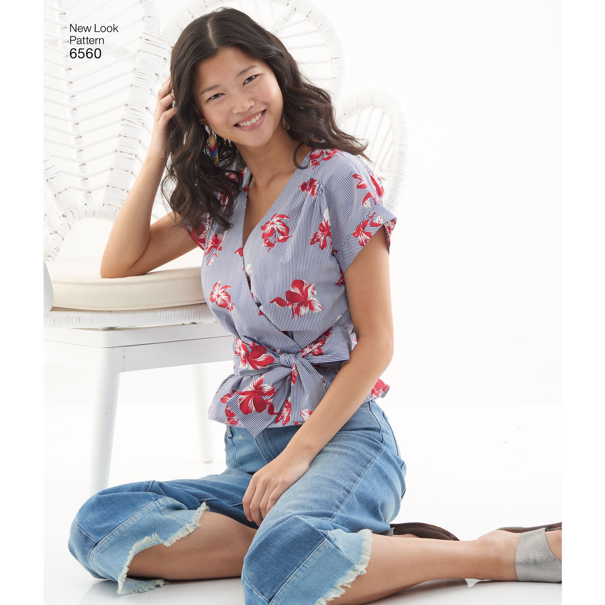 Patron New Look n°6560 - Blouse cache-cœur